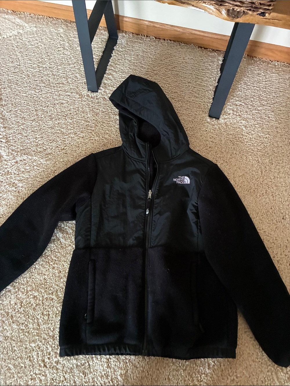 The North Face Kids Black Hooded Puffer-Fleece Jacket